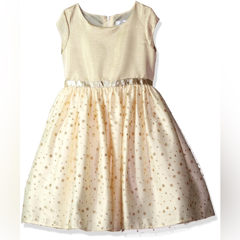 Dorissa Little Girls Kerry Lame Bodice With Stars Glitter